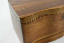 Load image into Gallery viewer, Tahan solid teak wooden pet ashes casket close up.