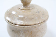 Load image into Gallery viewer, White polished marble pet ashes casket close up.