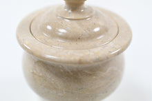 Load image into Gallery viewer, White polished marble pet ashes casket close up.