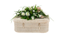 Load image into Gallery viewer, Handwoven rattan pet coffin in large.