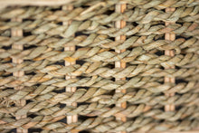 Load image into Gallery viewer, Handwoven seagrass pet coffin close up.