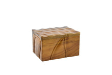 Load image into Gallery viewer, Raya solid teak wooden pet ashes casket.