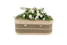 Load image into Gallery viewer, Handwoven seagrass pet coffin in small.