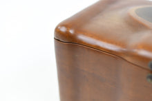 Load image into Gallery viewer, Nusa solid teak wooden pet ashes casket close up.
