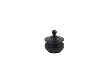 Load image into Gallery viewer, Handcrafted black stone pet ashes casket in small.
