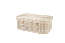 Load image into Gallery viewer, Handwoven rattan pet coffin in large.
