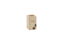 Load image into Gallery viewer, Wooden pet memorial candle holder, engraved with pet name.
