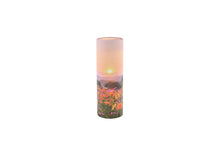 Load image into Gallery viewer, Large cylindrical pet ashes scattering tube with a flower meadow image.
