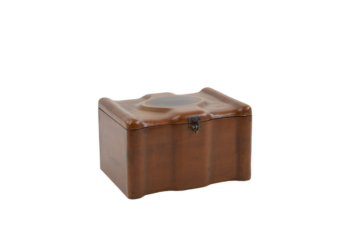 Nusa solid teak wooden pet ashes casket.