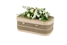 Load image into Gallery viewer, Handwoven seagrass pet coffin in large.
