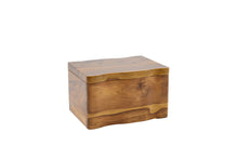 Load image into Gallery viewer, Tahan solid teak wooden pet ashes casket.
