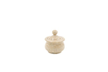 Load image into Gallery viewer, White polished marble pet ashes casket in small.
